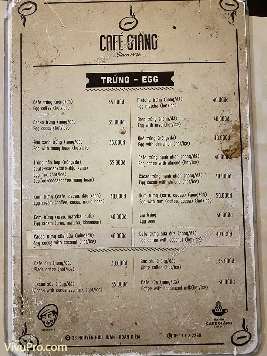 Cafe Giảng Hà Nội
