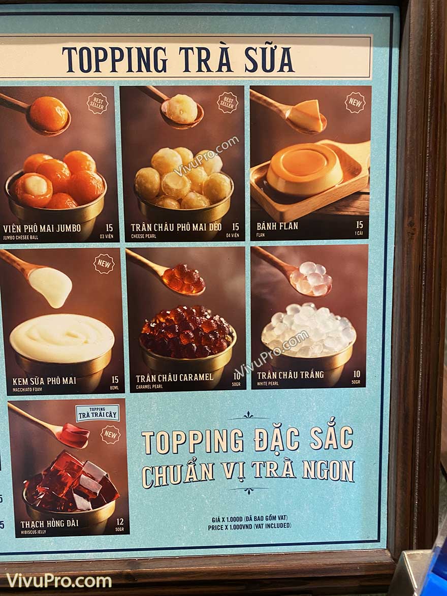 Menu đồ uống tại Katinat Đà Lạt