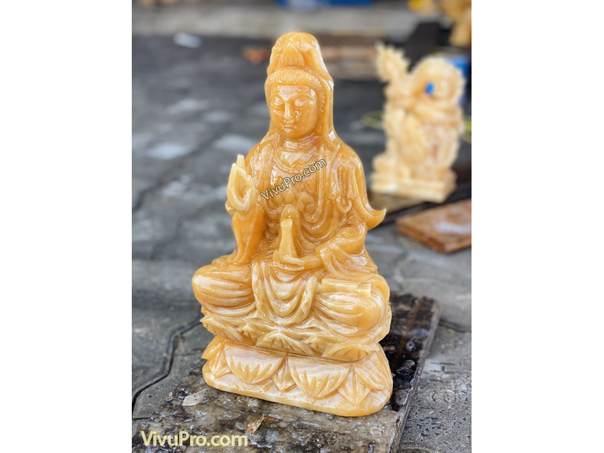 Tượng Phật Quan Âm Đá Ngọc Hoàng Long