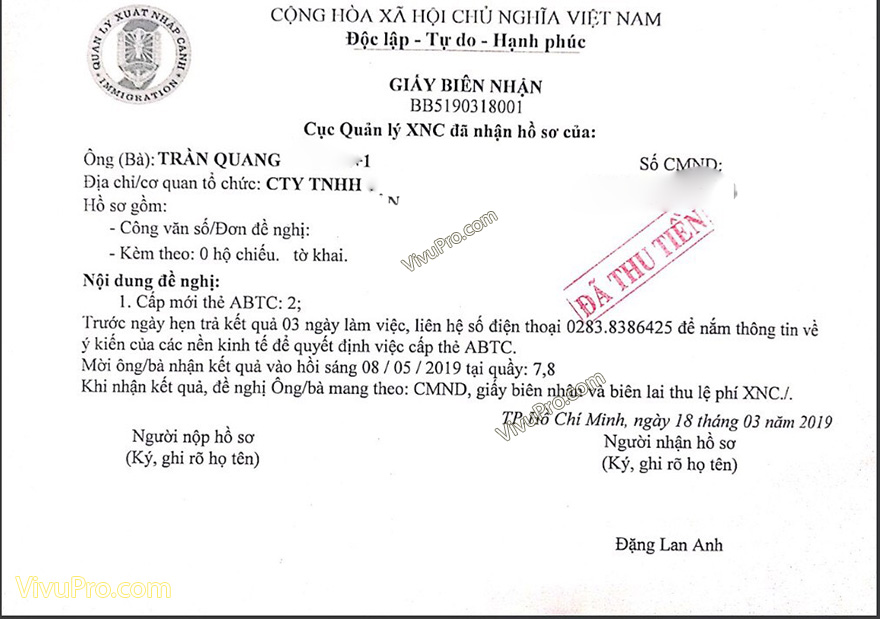 dịch vụ làm thẻ apec